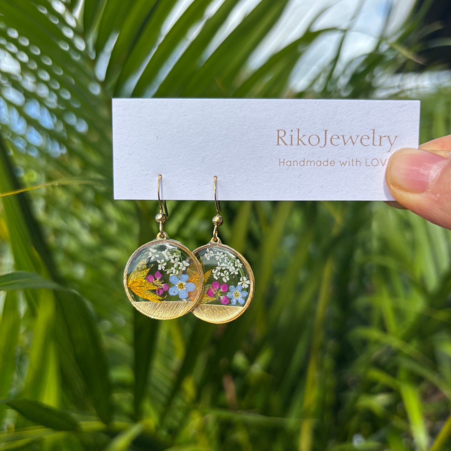 Real flower garden Earrings