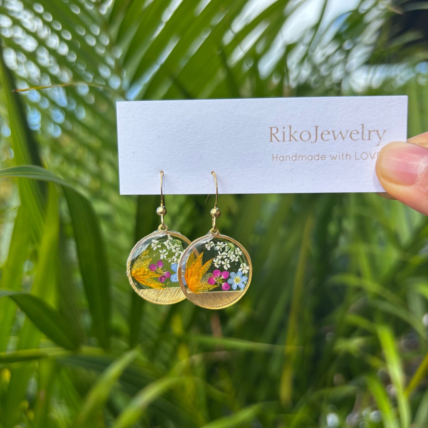 Real flower garden Earrings