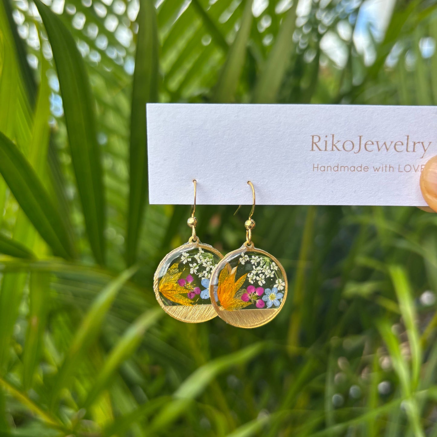 Real flower garden Earrings