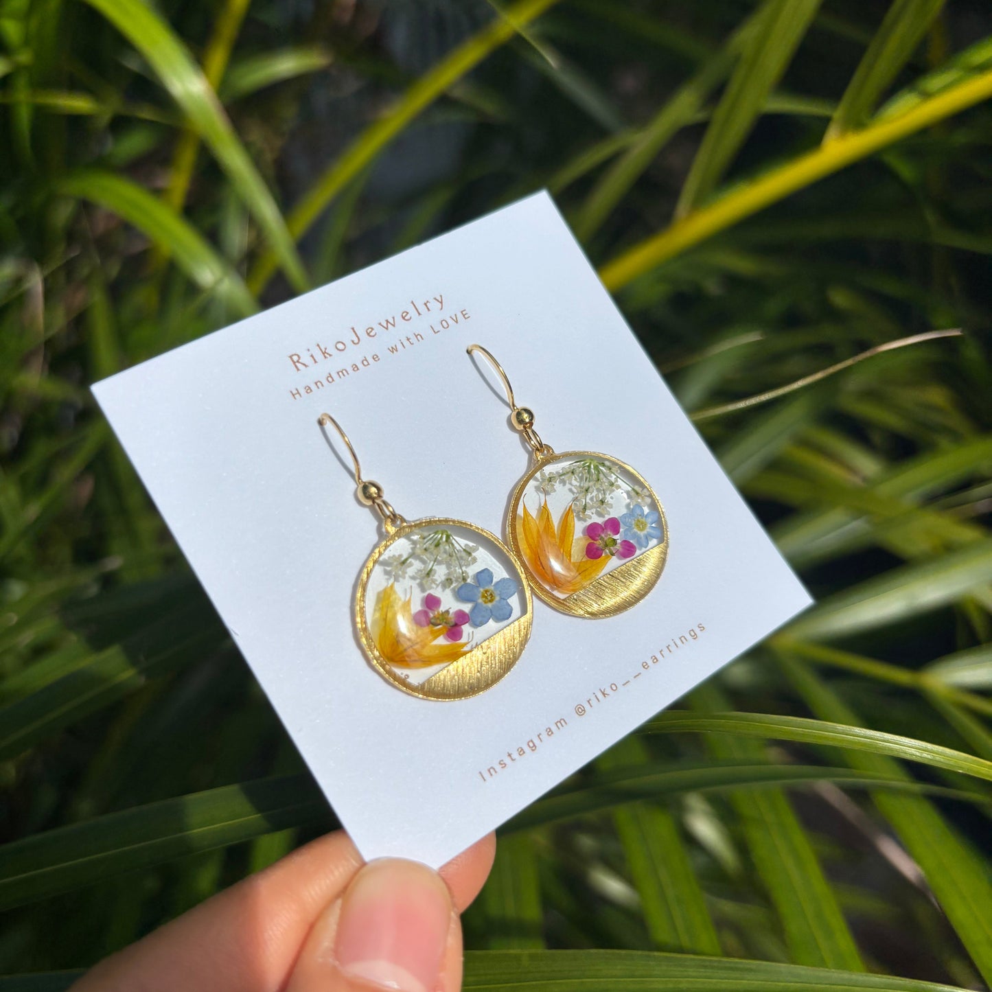 Real flower garden Earrings