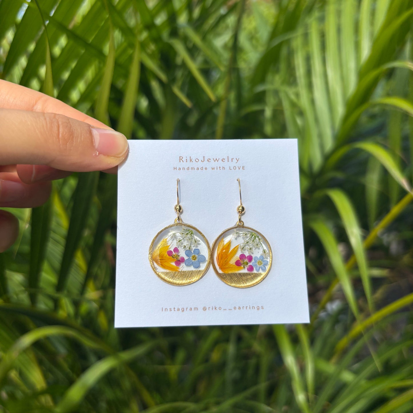 Real flower garden Earrings