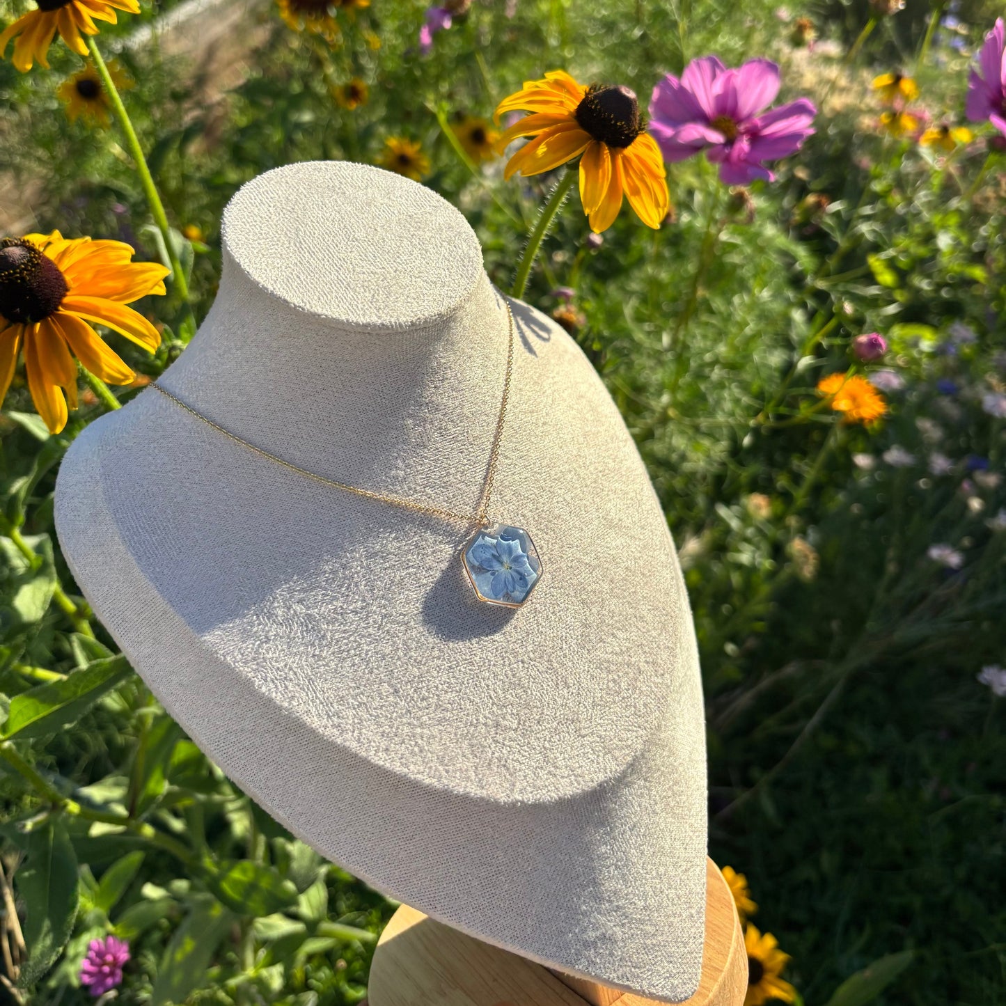 Blue Hydrangea necklace