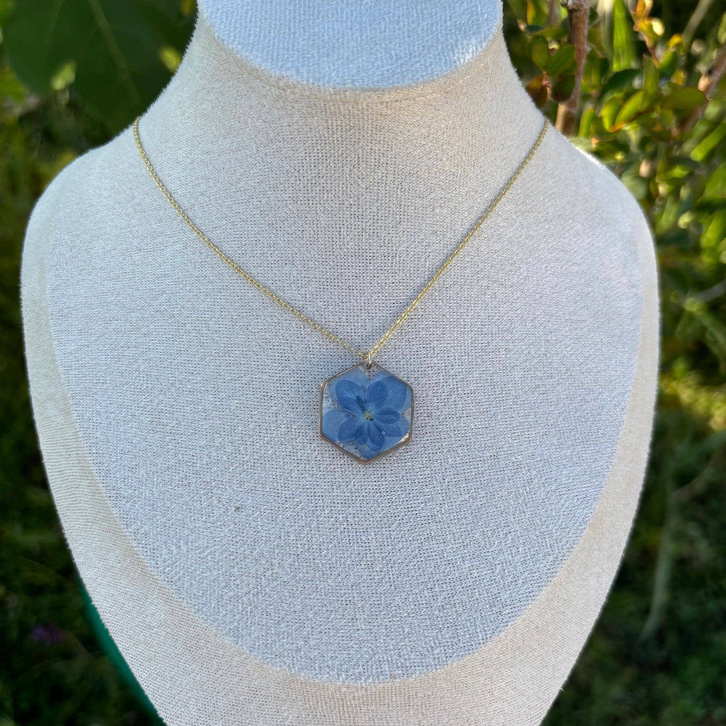 Blue Hydrangea necklace