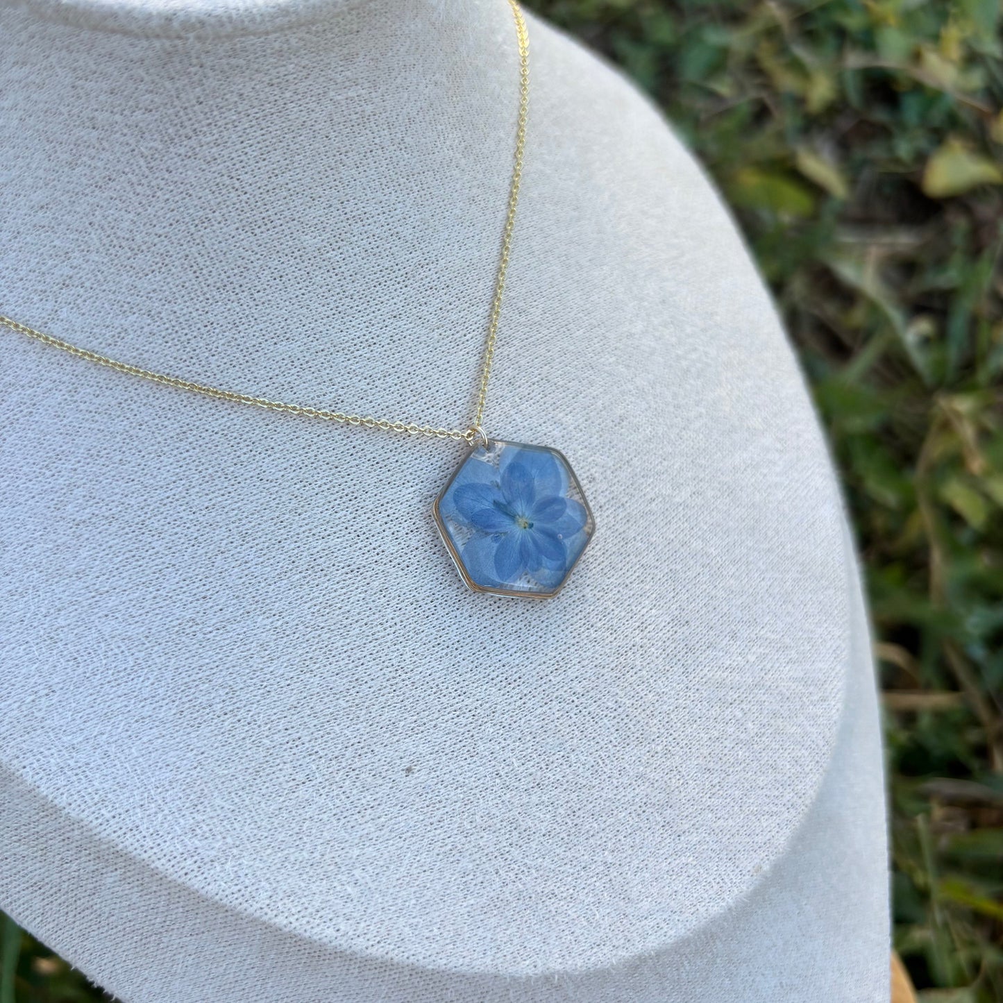 Blue Hydrangea necklace