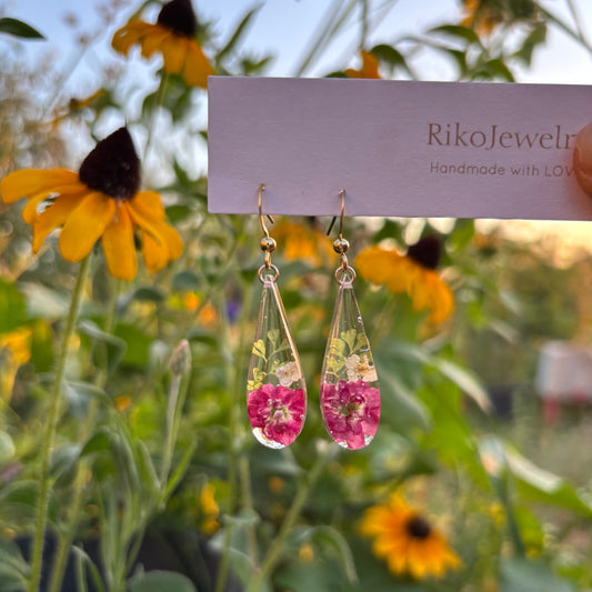 Paul's Scarlet long teardrop Earrings