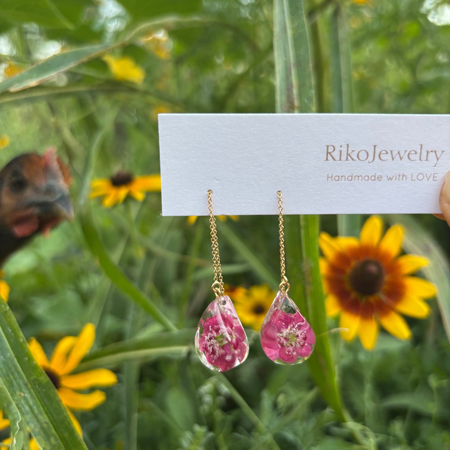 Paul's Scarlet threader Earrings