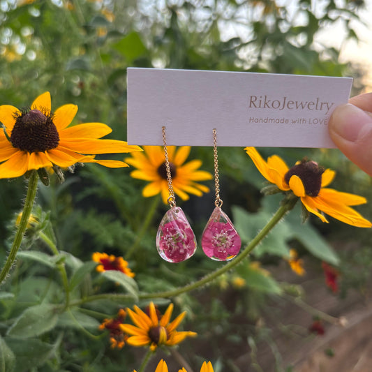 Paul's Scarlet threader Earrings