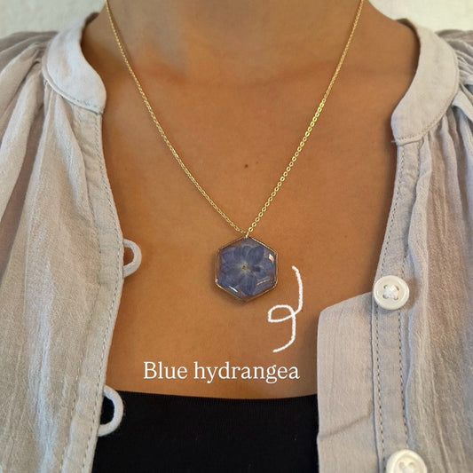 Blue Hydrangea necklace