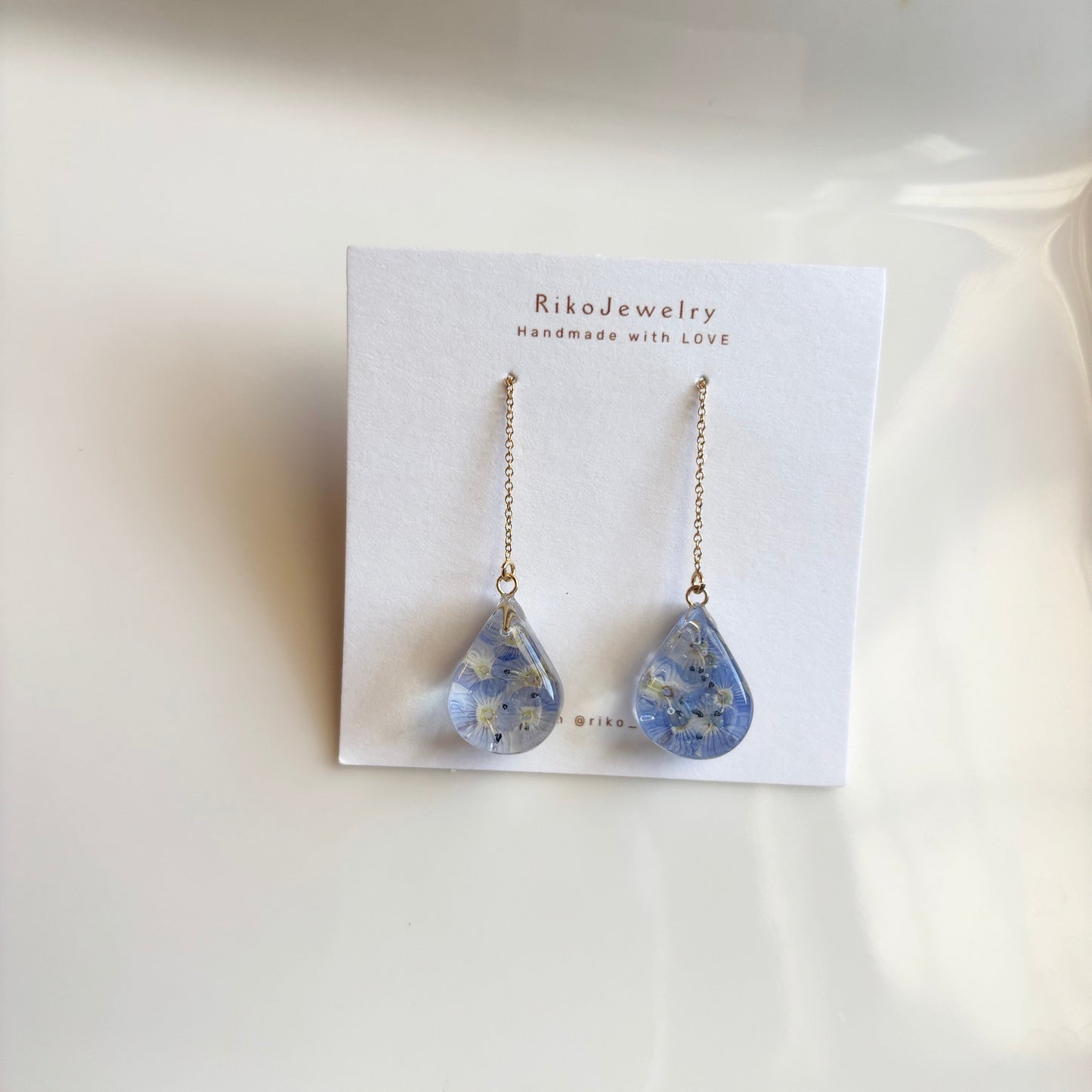 Persian speedwell threader Earrings