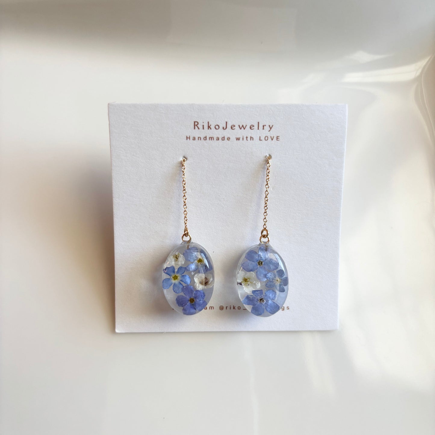 Forget me nots threader Earrings