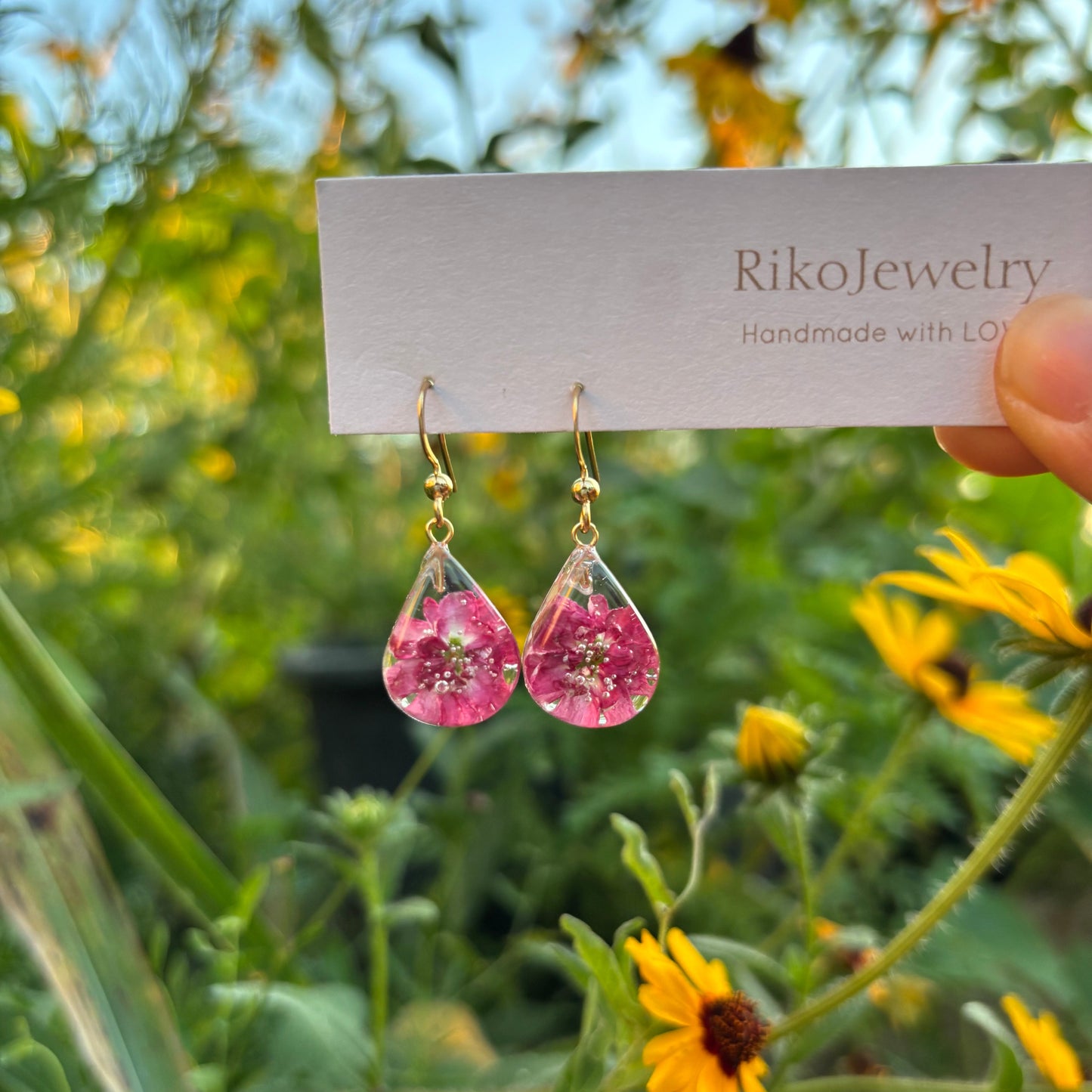 Paul's Scarlet mini teardrop shaped earrings