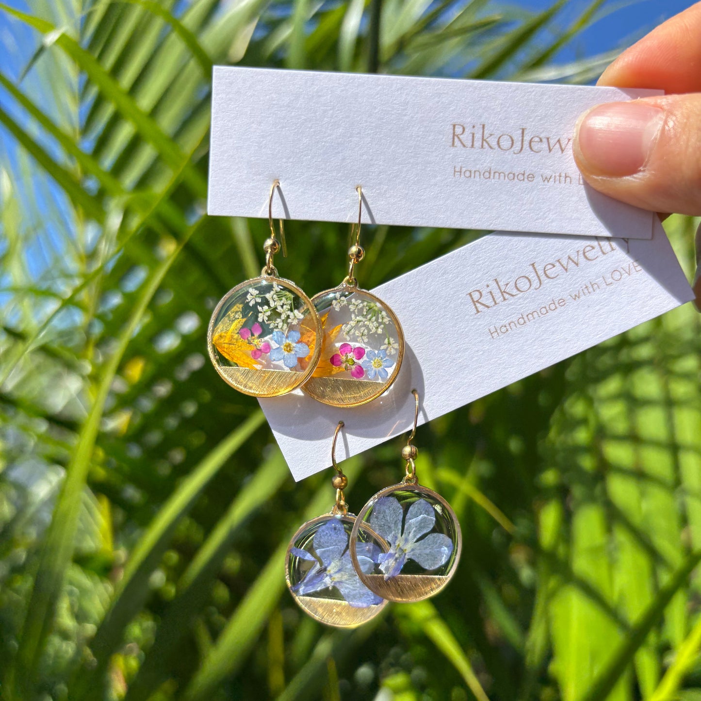 Real flower garden Earrings