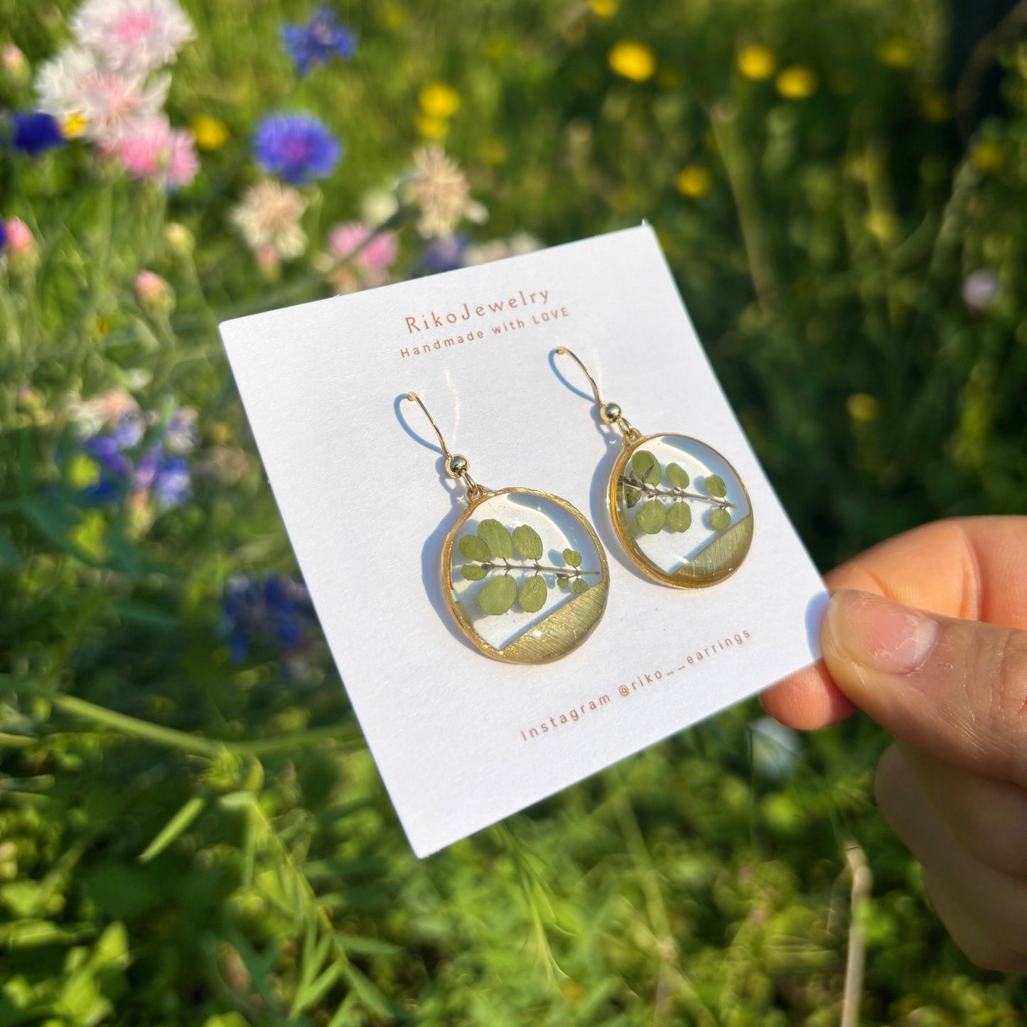 Green leaves Earrings