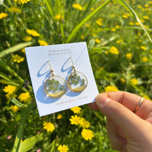 Green leaves Earrings