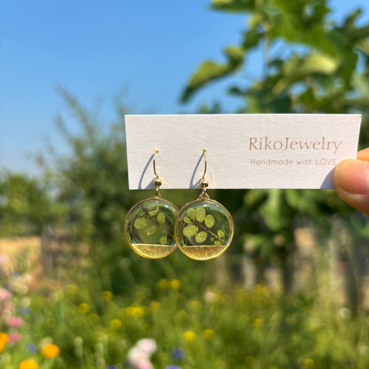 Green leaves Earrings