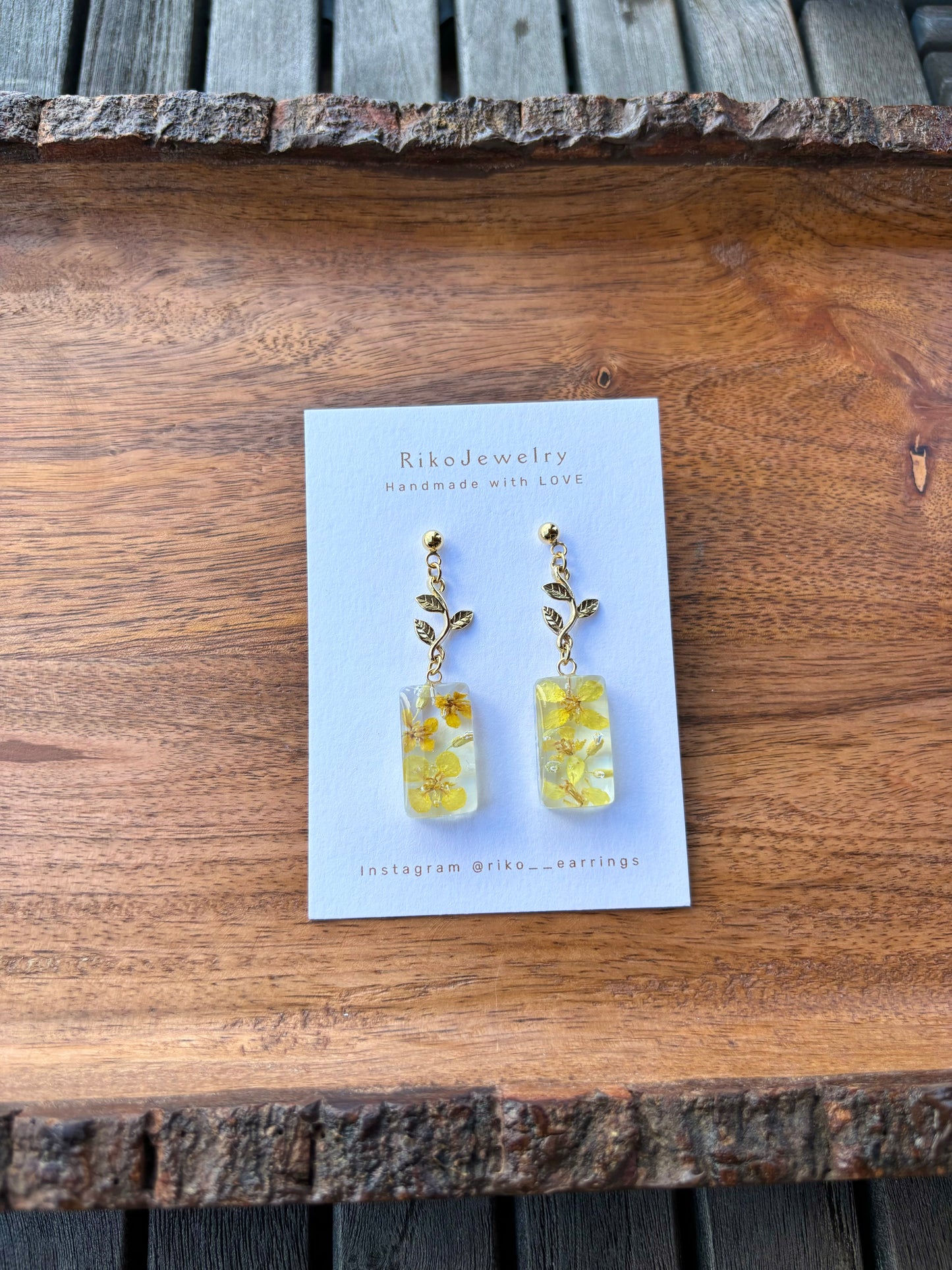 Parish's poppy with gold charm earrings