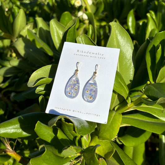 Forget me not teardrop earrings