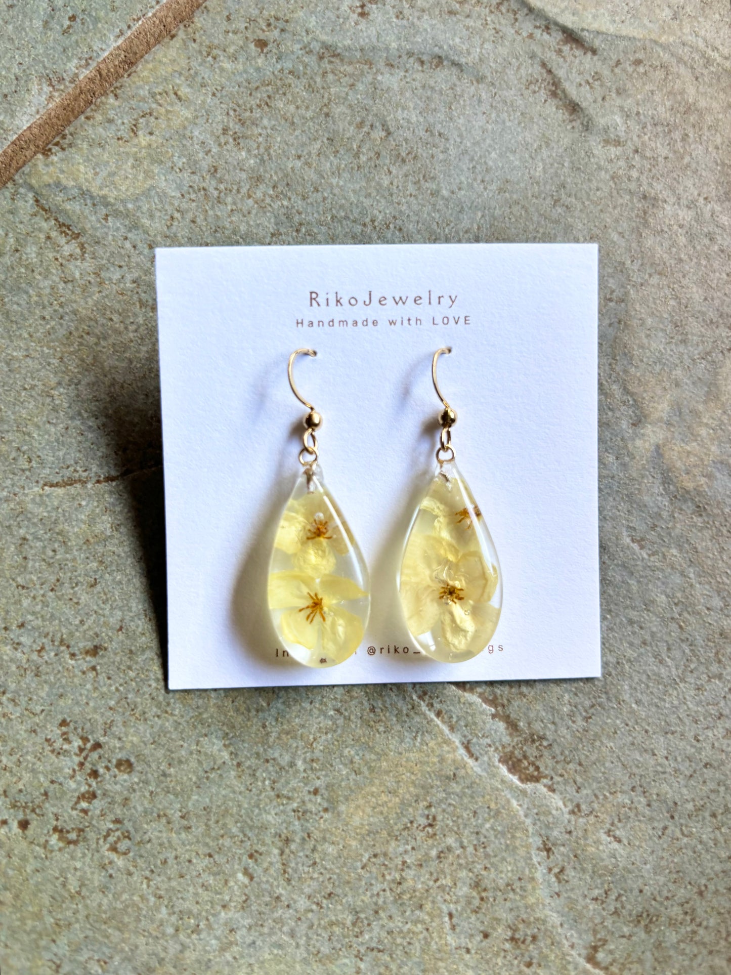 Parish's poppy teardrop shaped earrings