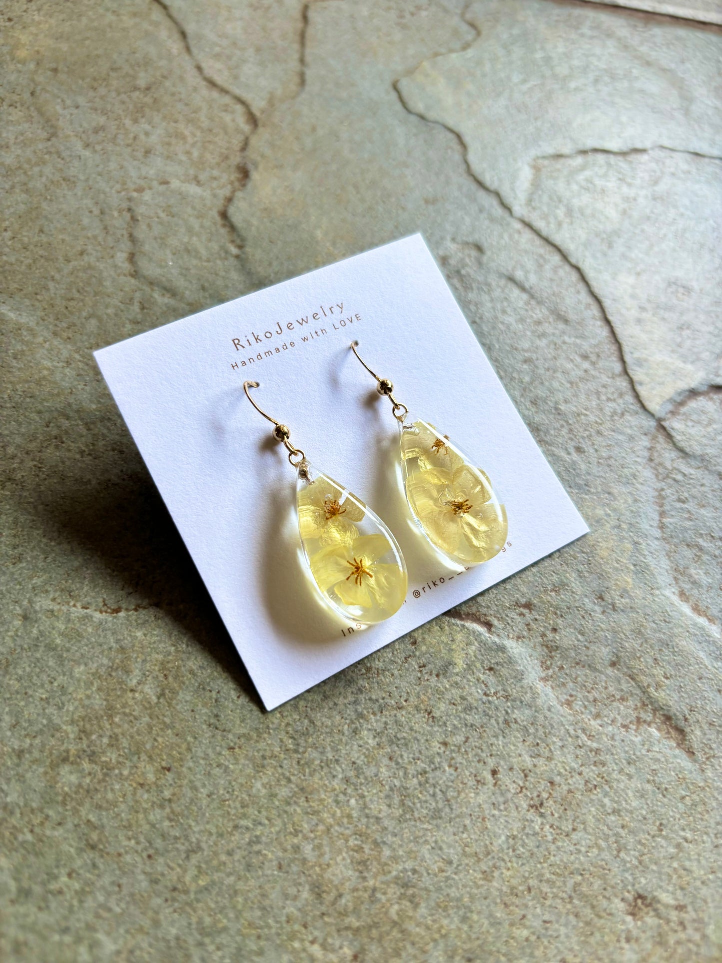 Parish's poppy teardrop shaped earrings