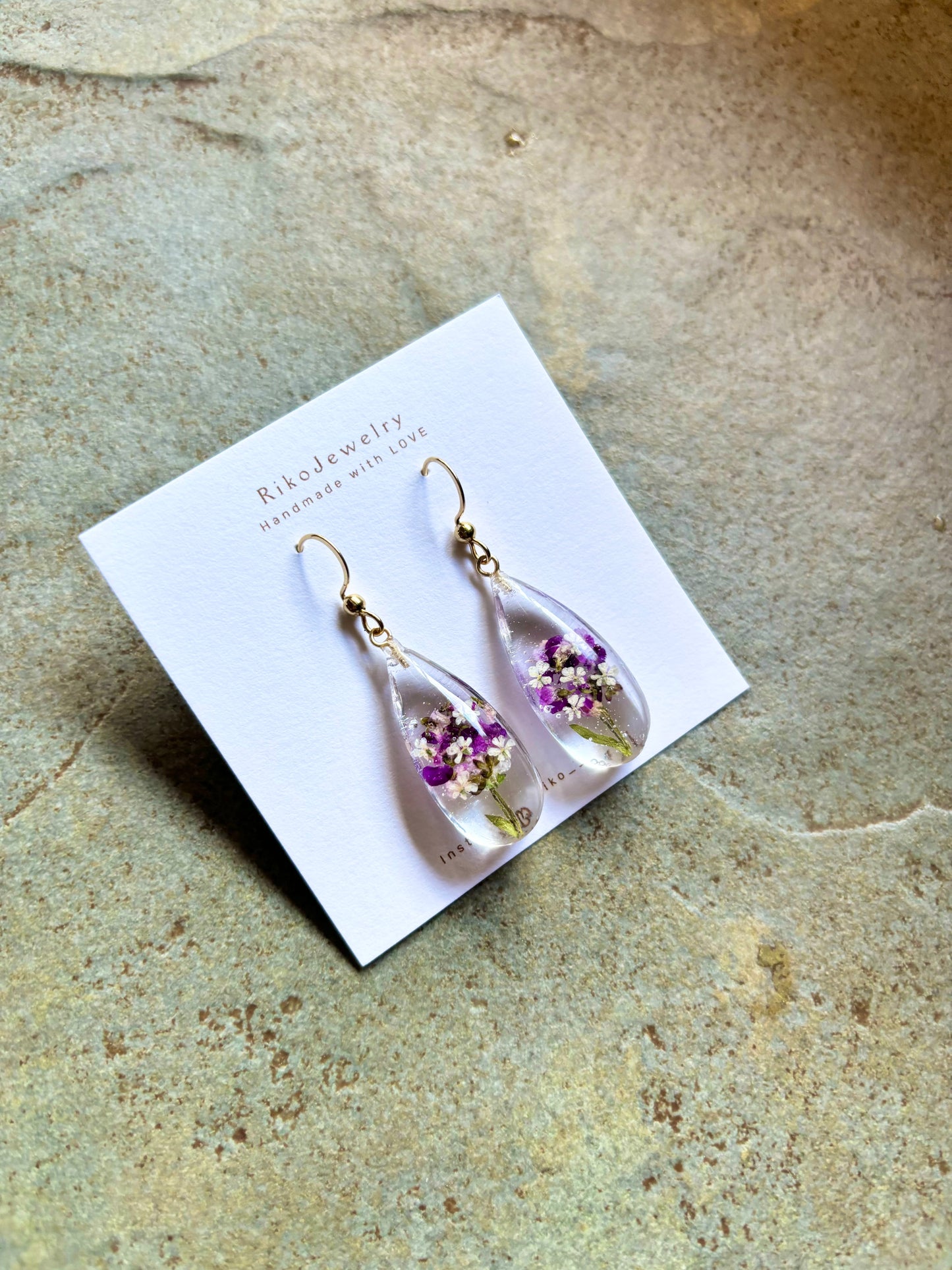 Alyssum flower bouquet earrings