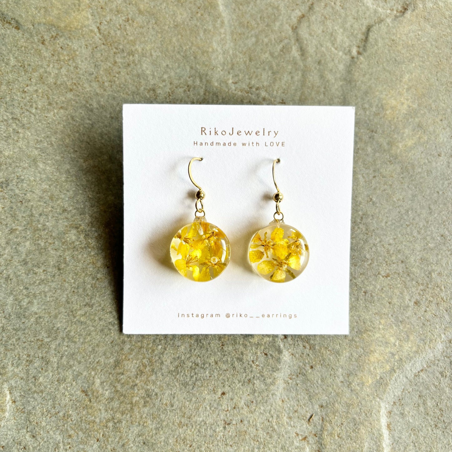 Canola flower earrings