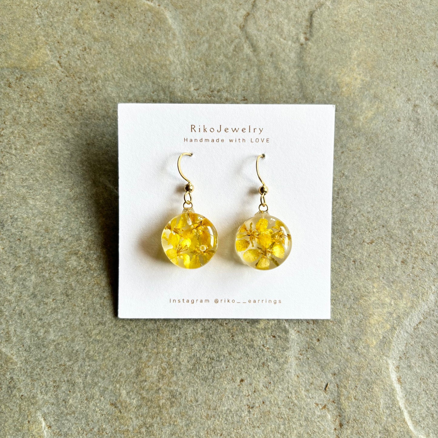 Canola flower earrings