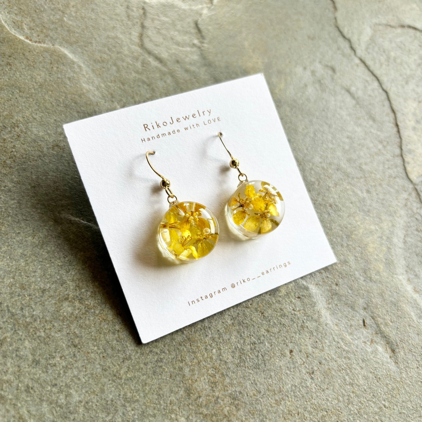 Canola flower earrings